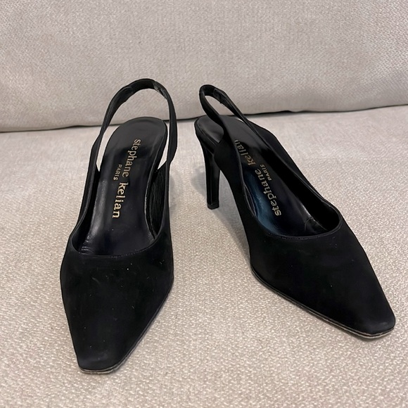 Sling-back Suede Pumps Made in France - Picture 2 of 4